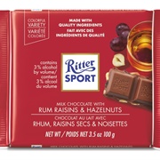 Ritter Sport Rum Raisins &amp; Hazelnuts