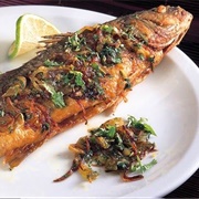 Samak Mashwi (Grilled Arabian Fish). United Arab Emirates &amp; Oman