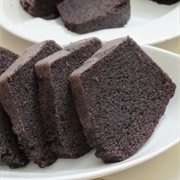 Blu Kukus Ketan Hitam (Steamed Black Glutinous Rice Cake)