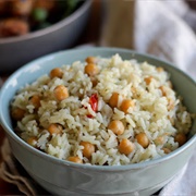 Chickpea Chicken Over Rice