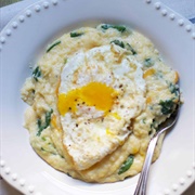Runny Eggs With Grits