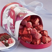 Swiss Colony Mailbox Tin of Chocolate & Gummy Hearts