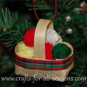 Knitting Basket Ornament