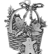 Gingerbread Man Basket Ornament