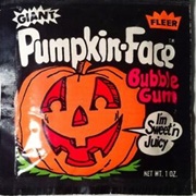 Fleer Pumpkin-Face Bubble Gum