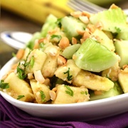 Cucumber Banana Salad With Pineapple Dressing