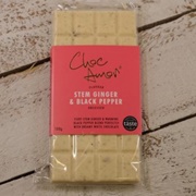 Choc Amor Stem Ginger & Black Pepper White Choc Bar