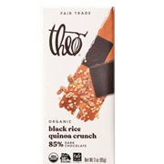 Theo Black Rice Quinoa Crunch 85% Chocolate