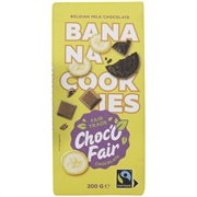 Choc'o Fair Banana Cookies Chocolate Bar