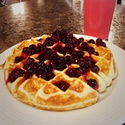Saskatoon Berry Waffles