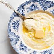 Butter and Grits With Sugar and Milk