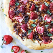 Strawberry Pizza With Bacon and Caramel