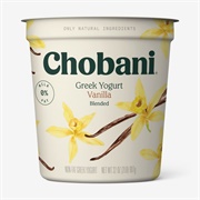 Chobani Nonfat Greek Yogurt, Vanilla Blended