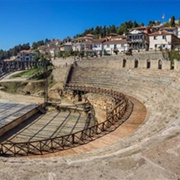 Greek Amphitheatre. Ohrid, North Macedonia