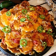 Bacon and Cheese Potato Nachos