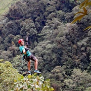 Ziplining Near Baños, Ecuador