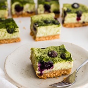 Saskatoon Berry Matcha Bars
