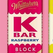 Whittaker's K Bar Raspberry Block