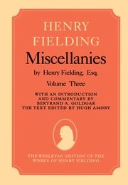 Oxford Miscellanies Volume Two (Henry Fielding)