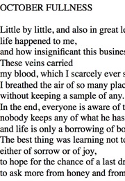 October Fullness (Pablo Neruda)