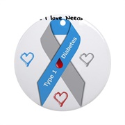 Diabetes Awareness Ribbon Ornament