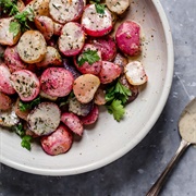 Garlic Roasted Radishes