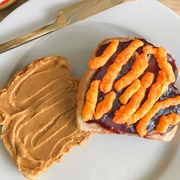 Peanut Butter Jelly Cheetos Sandwich