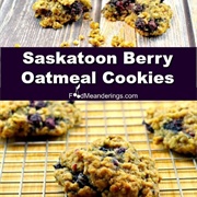 Saskatoon Berry Oatmeal Cookies