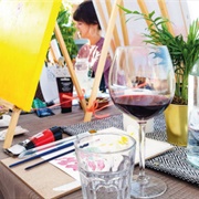 Do a Wine Painting Class