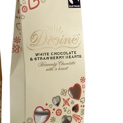 Divine White Chocolate & Strawberry Hearts