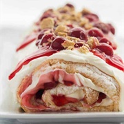 Cherry Cheesecake Angel Food Cake Roll