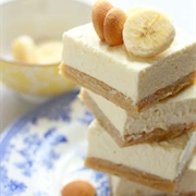 Banana Pudding Cheesecake Bars With Banana Blondie Crust