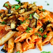 Eggplant Caramelised Onion Pasta