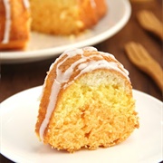 Citrus Candy Corn Bundt Cake