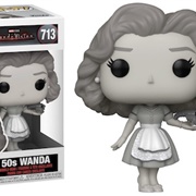 50's Wandavision Wanda Black and White