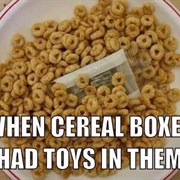 Getting a Toy From a Cereal Box