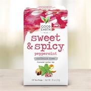 Good Earth Sweet &amp; Spicy Peppermint Caffeine Free