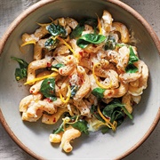 Creamy Mascarpone Spinach Pasta With Caramelised Onions