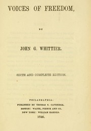 Voices of Freedom (John Greenleaf Whittier)