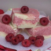 Raspberry Cheesecake Fudge