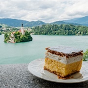 Try a Bled Cream Cake by Lake Bled, Slovenia