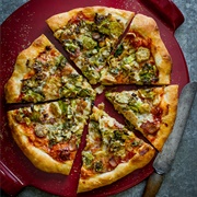 Bacon Brussels Sprouts Pizza