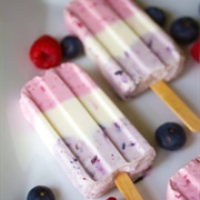 Berry Greek Cheesecake Popsicles