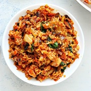Chicken Ginger Kimchi Fried Rice