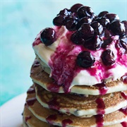 Blueberry Cheesecake Pancakes