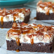 Salted Caramel Apple Cheesecake Brownies