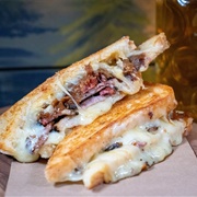 Grilled Cheese With Braised Short Ribs and Pickled Onion