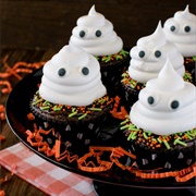 Ghost Brownie Cupcakes