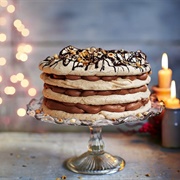 Meringues With Chocolate, Chantilly Cream and Hazelnuts