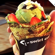 Matcha Ice Cream Crepe